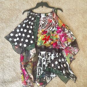 Floral and Polka Dot Women's Top